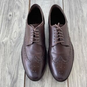 COLE HAAN Grand OS Wingtip Oxfords Men 8M Brown Leather Watson Brogue Dress Shoe